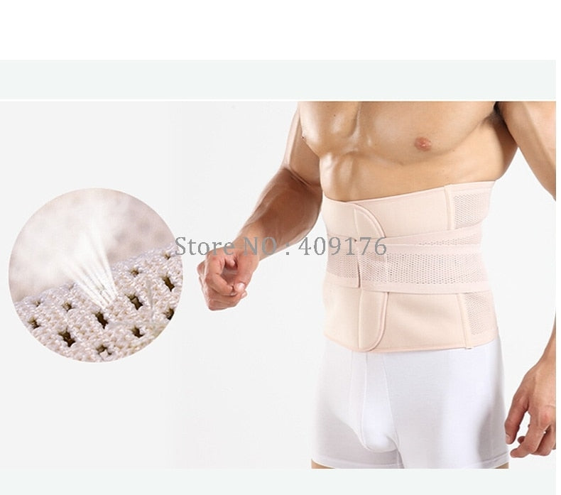 Men Sweat Girdle Shaper Slimming Abdominal Belt Waist Cinchers Back Posture Corrector Body Band