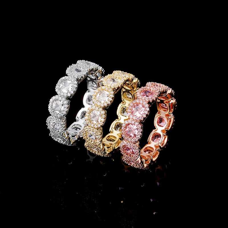 TOPGRILLZ 2020 New 27MM Zircon Rings Gold Color High Quality Copper Iced Out Rings Hip Hop Fashion Jewelry Gift For Men Women