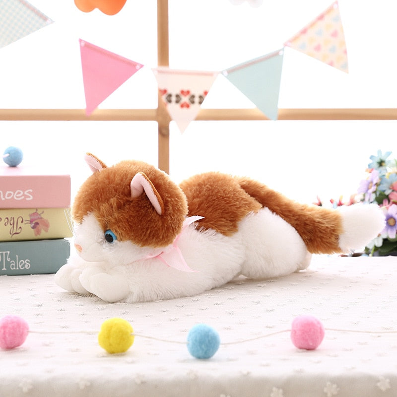 New cute plush cat white black soft stuffed plush toy animal gift for children boy girl toy gift 35-40cm