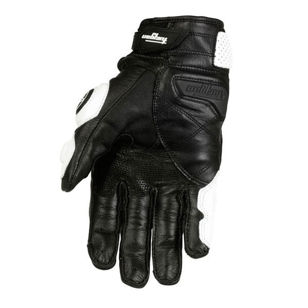 Hombres Mujeres 4 Temporada Conducción Supertech Negro / Blanco Motocicleta Guantes de cuero Guante de carreras Moto Cuero de vaca bicicleta de carreras caballero