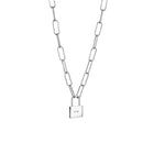 ANDYWEN 925 Sterling Silver Lock Pendant Long Chain Horoscope Chain 45cm Long Chains Rock Punk Fashion Fine Jewelry For Women