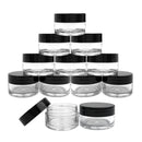 100pcs 2g/3g/5g/10g/15g/20g Empty Plastic Clear Cosmetic Jars Makeup Container Lotion Bottle Vials Face Cream Sample Pot Gel Box