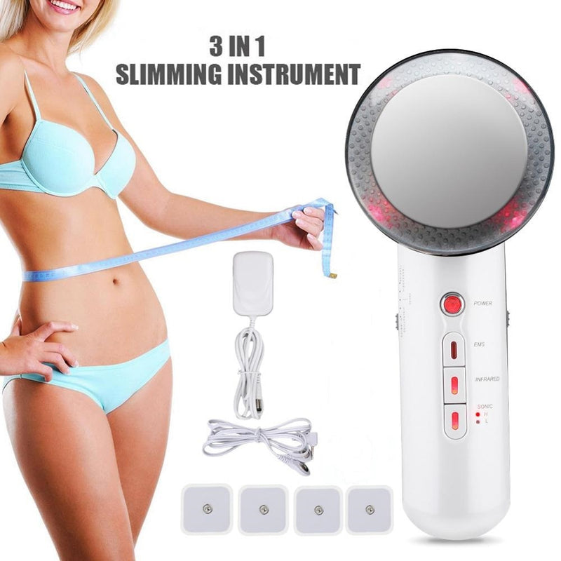 3 in1 Slimming Far Infrared EMS Ciliometer Body Massager Body Beauty Skin Care Thin Face Body Massager Weight Loss Vibration