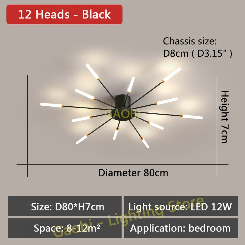 LED-Leuchten Nordic Kronleuchter für Wohnzimmer Esszimmer Schlafzimmer Heimtextilien Luxus Gold oder Schwarz Moderne kreative Hängeleuchten