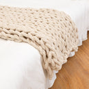 Nordic Photography Decorative Blanket Chenille Chunky Knitted Blanket Area Rug Mat Super Thick Soft Manual Weaving Blanket D30