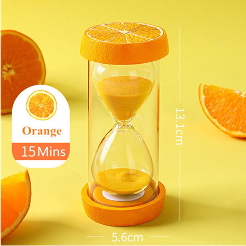 Hourglass 5 Minutes Sand Watch Fruit Timer Clock 15 30 Minute Sandglass Desk Ornaments Home Decoration Children Gift