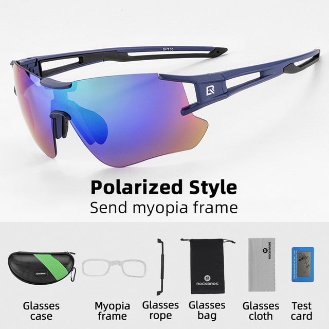 Gafas de ciclismo polarizadas ROCKBROS, gafas transparentes para bicicleta, gafas UV400 para deportes al aire libre, gafas de sol para hombres y mujeres, gafas de sol para ciclismo