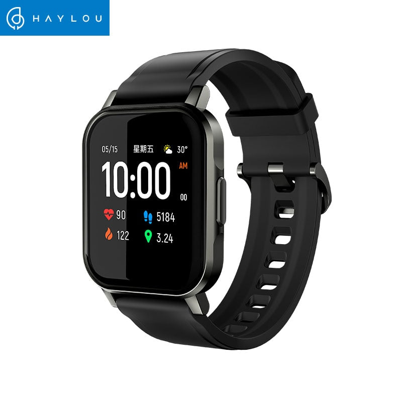 HAYLOU LS02 Smart Watch IP68 Wasserdicht 12 Sportmodi, Anruferinnerung Bluetooth 5.0 Smartwatch für Männer