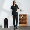 Hospital Operating Room Black Blue Nurse Scrubs Set Beauty Salon Work Uniform Medical Surgical Tops Pants Pet Doctor Workwear