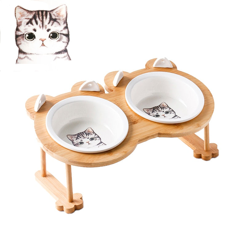 Keramik-Katzennapf Hundenapf Einzel- und Doppel-Haustiernapf Katze Hund Futternapf Wassernapf mit Ständer Futternapf Futternapf Haustierbedarf