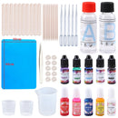 Kit de moldes de fundición de resina epoxi transparente, molde de silicona con pegamento epoxi para pendientes, llavero, fabricación de joyas, molde de silicona DIY