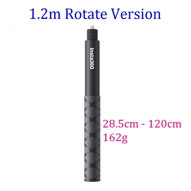Insta360 X3 / ONE X2 Invisible Selfie Stick For GO 2 / ONE RS 70cm 1.2m Carbon Fiber Extension Rod Insta 360 ONE X 2 Accessory