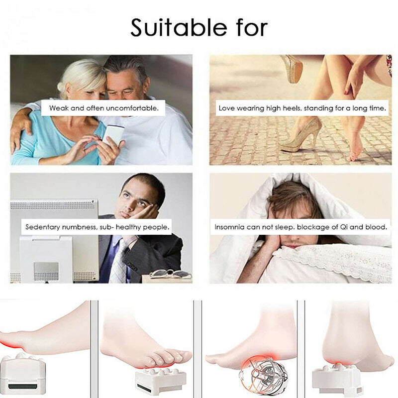 Fußmassagegerät, elektrisches Shiatsu-Fußmassagegerät, Wärmetherapie, Fußmassagerolle zur Linderung von Beinermüdung, Frauen, Männer, Geschenk