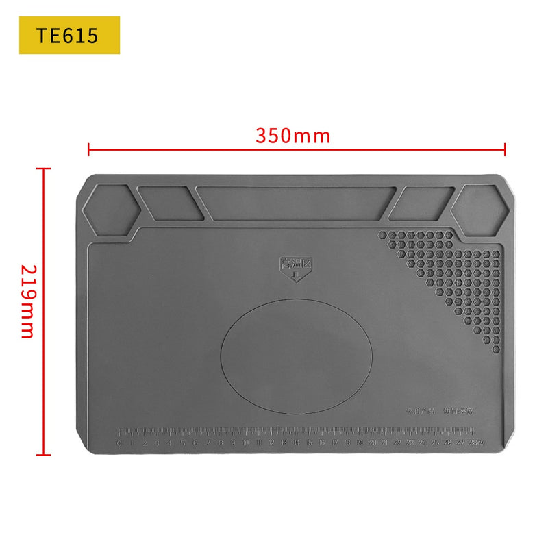 S-160 Silicone Pad Desk Platform 45x30cm for Soldering Station Iron Phone PC  Repair Mat Magnetic Heat Insulation No Lead