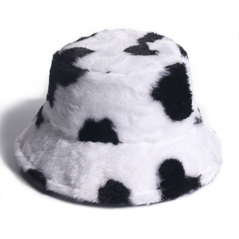 FOXMOTHER New Outdoor Warm Lamb Faux Fur Bucket Hat Black Solid Fluffy Fishing Cap Panama Bob Fisherman Gorros Women Winter 2021