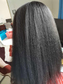 Lydia Afro Kinky Straight U Part Natural Black Color Hair Wig Heat Resistant Synthetic 16-22 Inch Daily Wigs For Women  Ladies