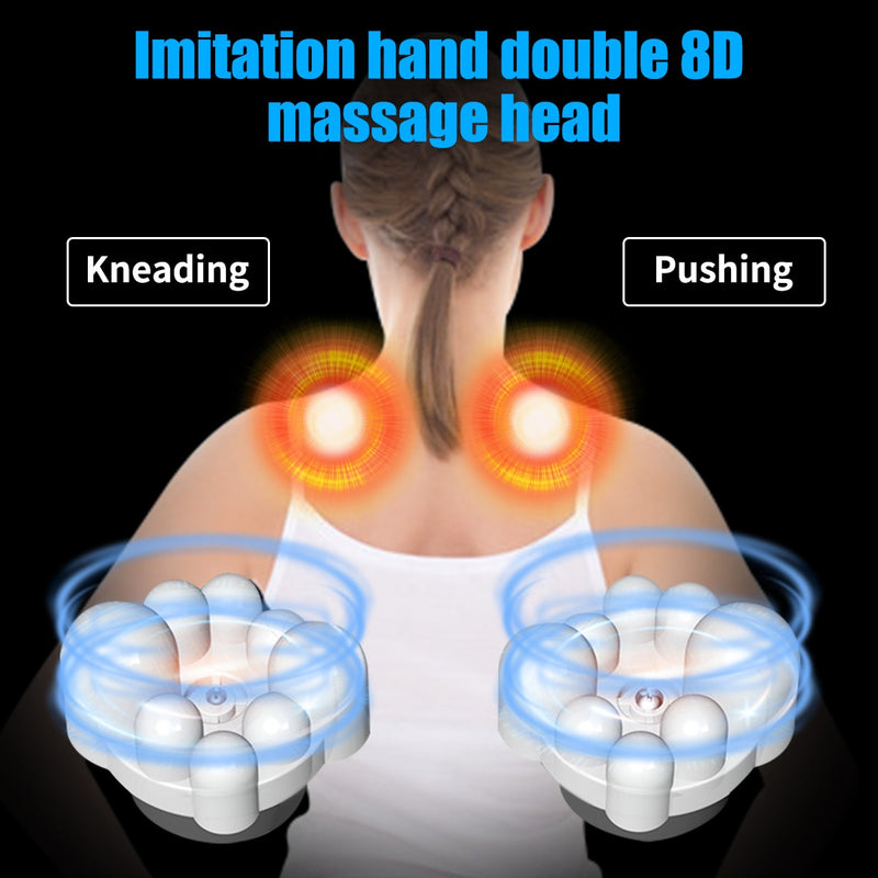 Elektrisches Nackenkopf-Massagekissen Entspannung Moxibustion-Heizung Rückenheizung Kneten Infrarottherapie Shiatsu-Massagegerät