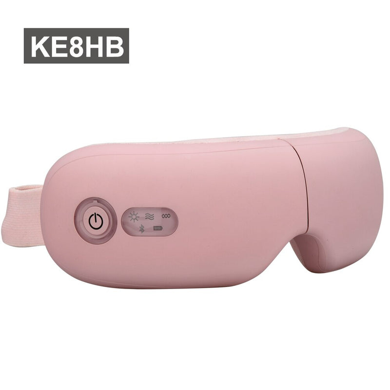 Eye Massager with Heat and Vibration, Compression Bluetooth Music Temple Electric Eye Massager for Relax and Relieve Eye Strain