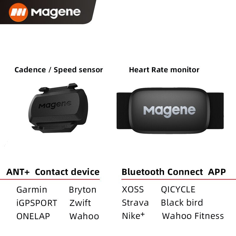 Cycling Magene Mover H64 Dual Mode ANT+ & Bluetooth 4.0 Heart Rate Sensor With Chest Strap Computer Bike Wahoo Garmin Sports