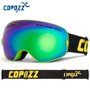 Marca COPOZZ, gafas de esquí profesionales, lentes de doble capa, antiniebla, UV400, grandes gafas de esquí, esquí, Snowboard, hombres, mujeres, gafas de nieve