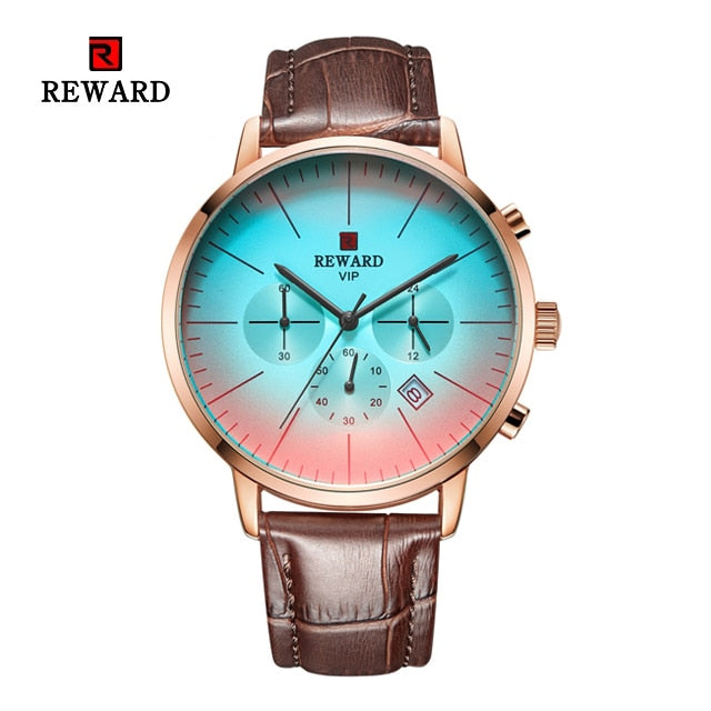 2022 New Fashion Color Bright Glass Watch Men Top Luxury Brand Chronograph Men&