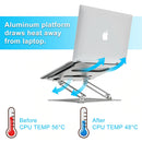 Aluminum Alloy Adjustable Laptop Stand Folding Portable for Notebook MacBook Computer Bracket Lifting Cooling Holder Non-slip
