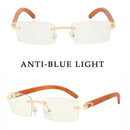 2022 Vintage Rimless Sunglasses For Men Fashion Square Glasses Luxury Oculos De Sol Masculino Zonnebril Heren Lunette De Soleil
