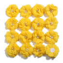 240PCS 5.5cm 2" Pearl Cluster Rhinestone Center Chiffon Hair Flower Hand Sewing Flower Boutique For Baby Headbands