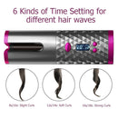 Cordless Auto Rotating Ceramic Hair Curler USB Rechargeable Curling Iron LCD Display Temperature Adjustable Curling Wave Styler