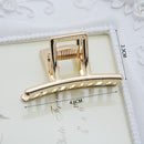 1 Uds. De pinzas para el pelo geométricas salvajes y simples a la moda para mujeres y niñas, pinzas para el pelo de cangrejo, pinzas para el pelo de Metal, accesorios para la cabeza