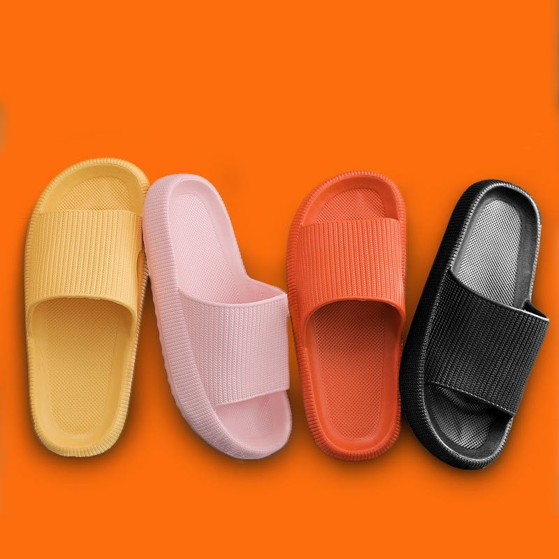 Women Summer Slippers Thick Heel Soft EVA Indoor Outdoor Slippers Lovers Home Floor Shoes Female Male Fashion Platform Slides