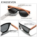 KINGSEVEN Patented Design Bubinga Wood Sunglasses Vintage Integrated Polarized Men&