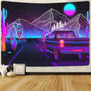 Simsant Trippy Sea Tapestry Hippie Fish and Jellyfish Summer Art Wall Hanging Tapestries for Living Room Home Decor Banner