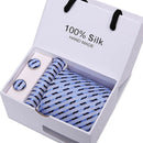 Joy Alice Wedding men neck ties gift box packing men brand luxury necktie pocket square silk tie set cufflinks handkerchief