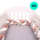 4M Baby Bed Bumper Protector Infant Cradle Pillow Cushion Braid Knot Bumper Crib Bumper Tour De Lit Bebe Tresse Room Decor