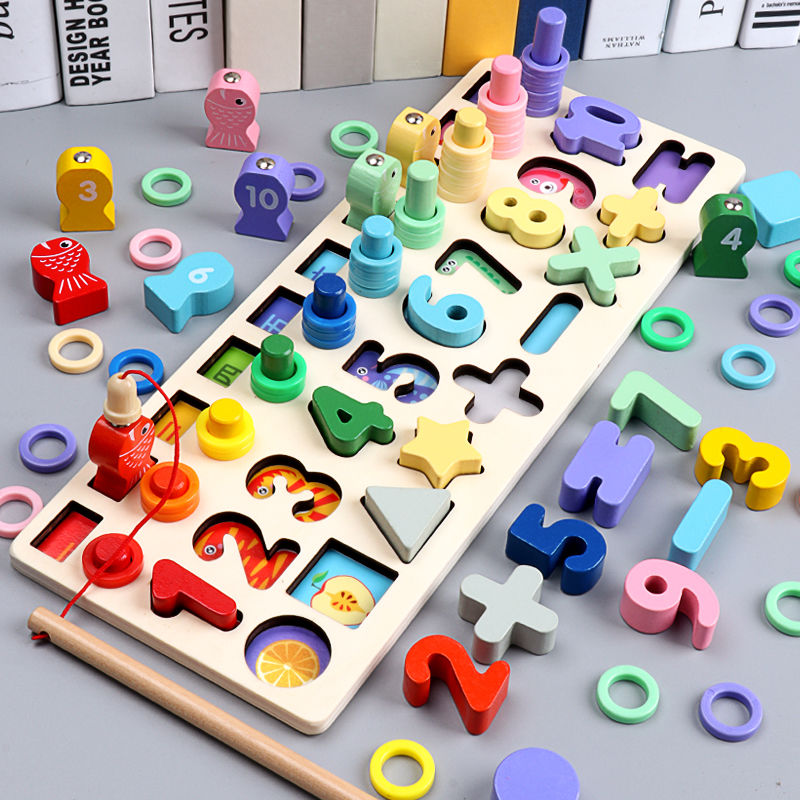 Hölzernes Montessori-Lernspielzeug für Kinder, Kinder, frühes Lernen, Säuglingsform, Farbübereinstimmung, Spielzeug für 3-jährige Kinder, Geschenk