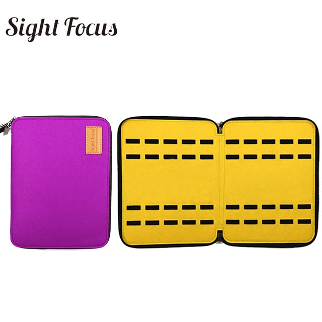 Sight Focus Uhren-Organizer-Box aus Filz mit 40 Fächern, Grau, Uhren-Aufbewahrungstasche, doppellagige Uhrenarmband-Organizer-Halterungstasche