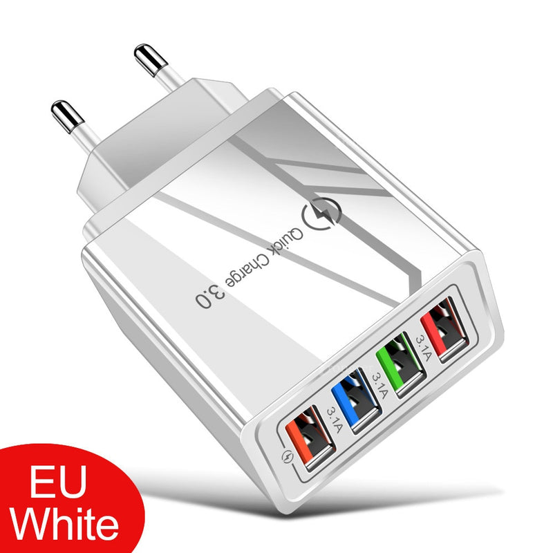 Schnellladegerät 3.0 3A USB-Ladegerät EU / US-Stecker für Telefonadapter für Huawei Mate 30 Tablet Portable Wall Mobile Charger Fast Charge