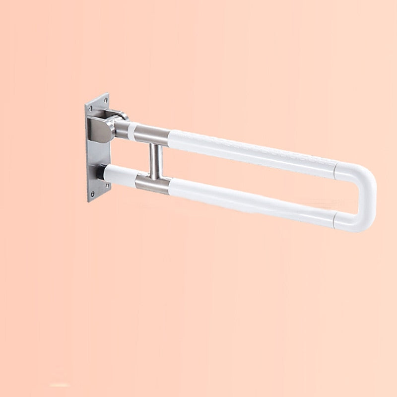 Flip Up Toilet Safety Frame Rail Shower Grab Bar for Elders Senior Kids Care, Bathroom Handrail, Folding Seat, Bath Chair