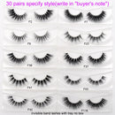 Visofree 30/40/100 Pairs Lashes Bulk Mink Eyelashes 3D Mink False Eyelashes 100% Cruelty-free Dramatic Eyelashes 25mm 5D Lashes