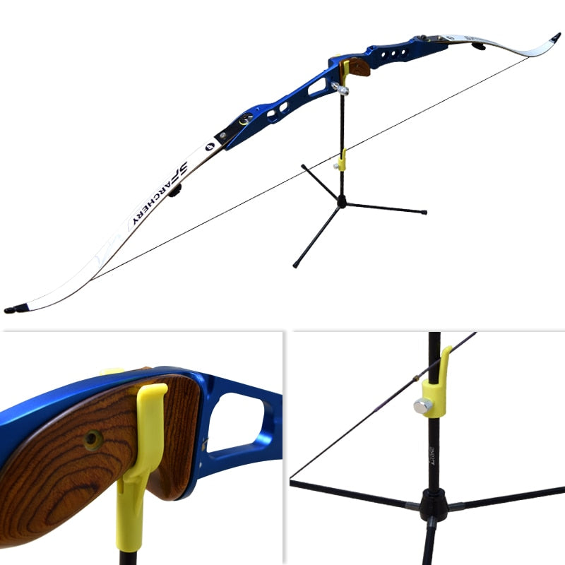 1Pack Bogenschießen-Bogenständer Recurve-Bogenhalter Abnehmbarer Stander Montieren Sie Aufhänger für Bogenschießen-Jagd-Schießen im Freien Sport 7Colors