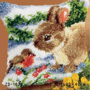 Animal Series Exquisite Coarse Wool Cross Stitch Carpet Embroidery 3D Segment Embroidery Pillow DIY Handmade Material Package