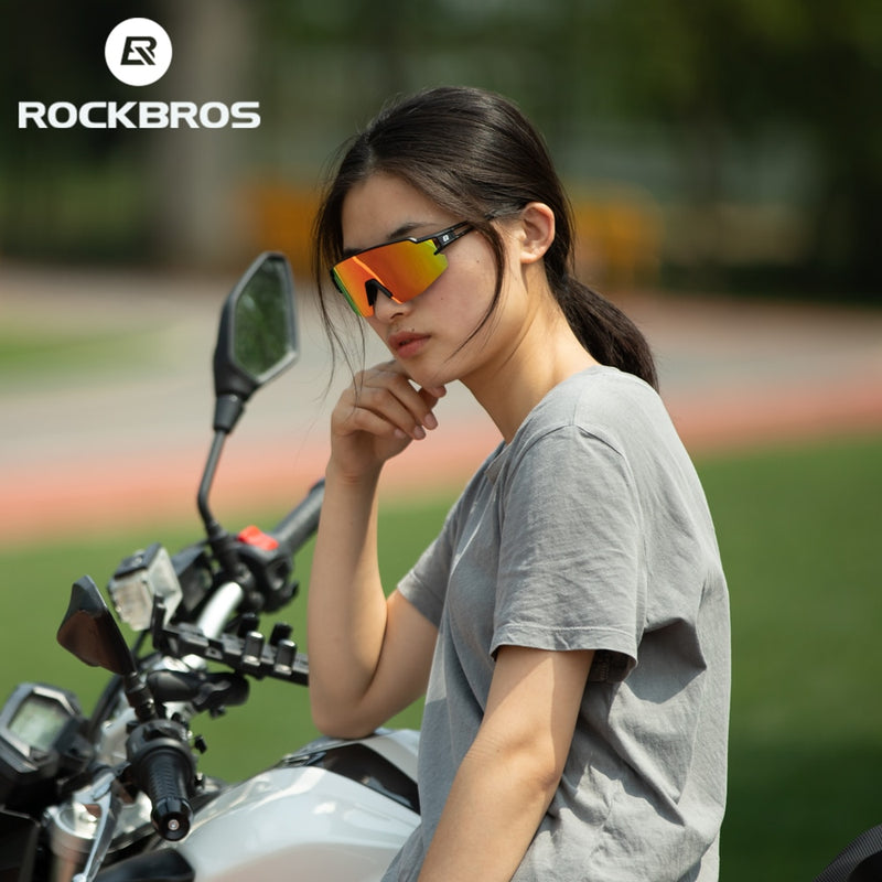 ROCKBROS Photochromic Cycling Glasses Polarized Built-in Myopia Frame Sports Sunglasses Men Women Glasses Cycling Eyewear Goggle
