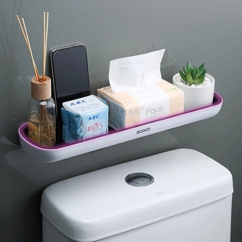 Wandmontiertes Badezimmerregal Toilettenregal für Küchenaufbewahrung Bad Organizer Haushalt Badezimmerzubehör ohne Bohrer