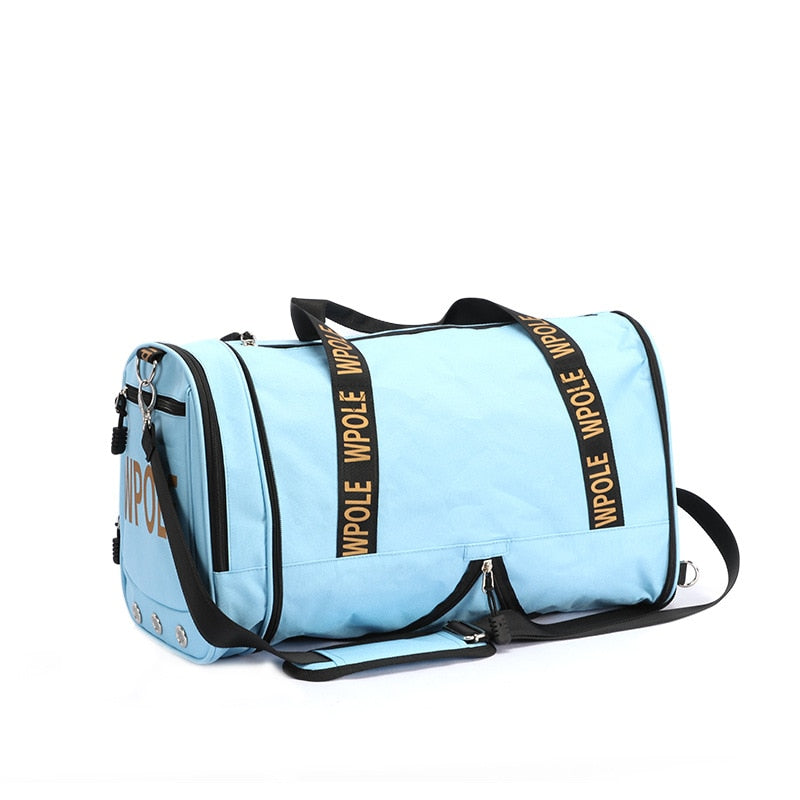 ROEGADYN large Capacity Chest Bag Folding Gym Bag Men Fitness Bag For Gym Men Waterproof Sport Bag Men Gym Bag  Shoe Compartment