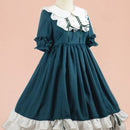 NONSAR Vintage Princess Women Lolita Dress Sweet Lace Angel Bowknot High Waist Victorian Kawaii Girl Gothic Halloween New