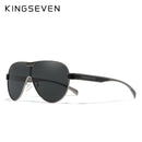 Nuevas gafas de sol KINGSEVEN de gran tamaño para hombres y mujeres, gafas polarizadas con lentes de espejo, gafas de protección UV para hombres, gafas de acero inoxidable N7762