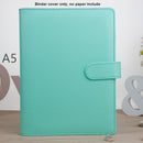 MINKYS Macaroon Color A6/A5 PU Leather DIY Binder Notebook Cover Diary Agenda Planner Bullet Cover School Stationery