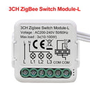 GIRIER Tuya ZigBee 3.0 Smart Light Switch Module No Neutral Wire Required Works with Alexa Google Home Support 2 Way Control