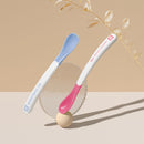 BC Babycare 2pcs Soft Baby Temperature Sensing Spoon BPA Free Food Infant Feeding Tools Flatware Sterilizable TPE Square Spoons